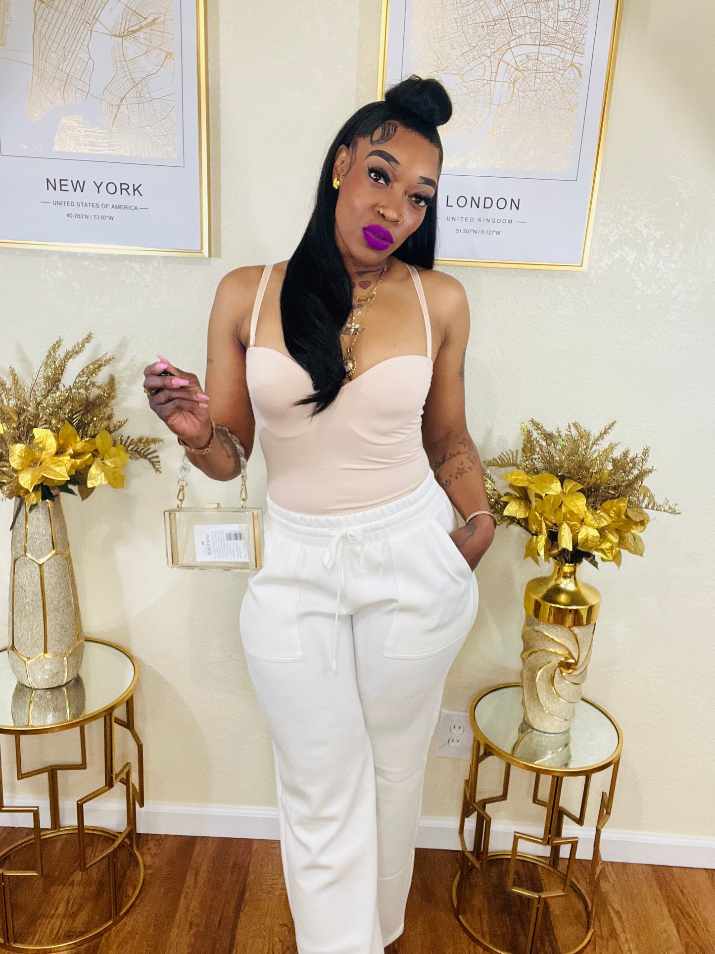 Classy Girl Linen Pants (Cream)