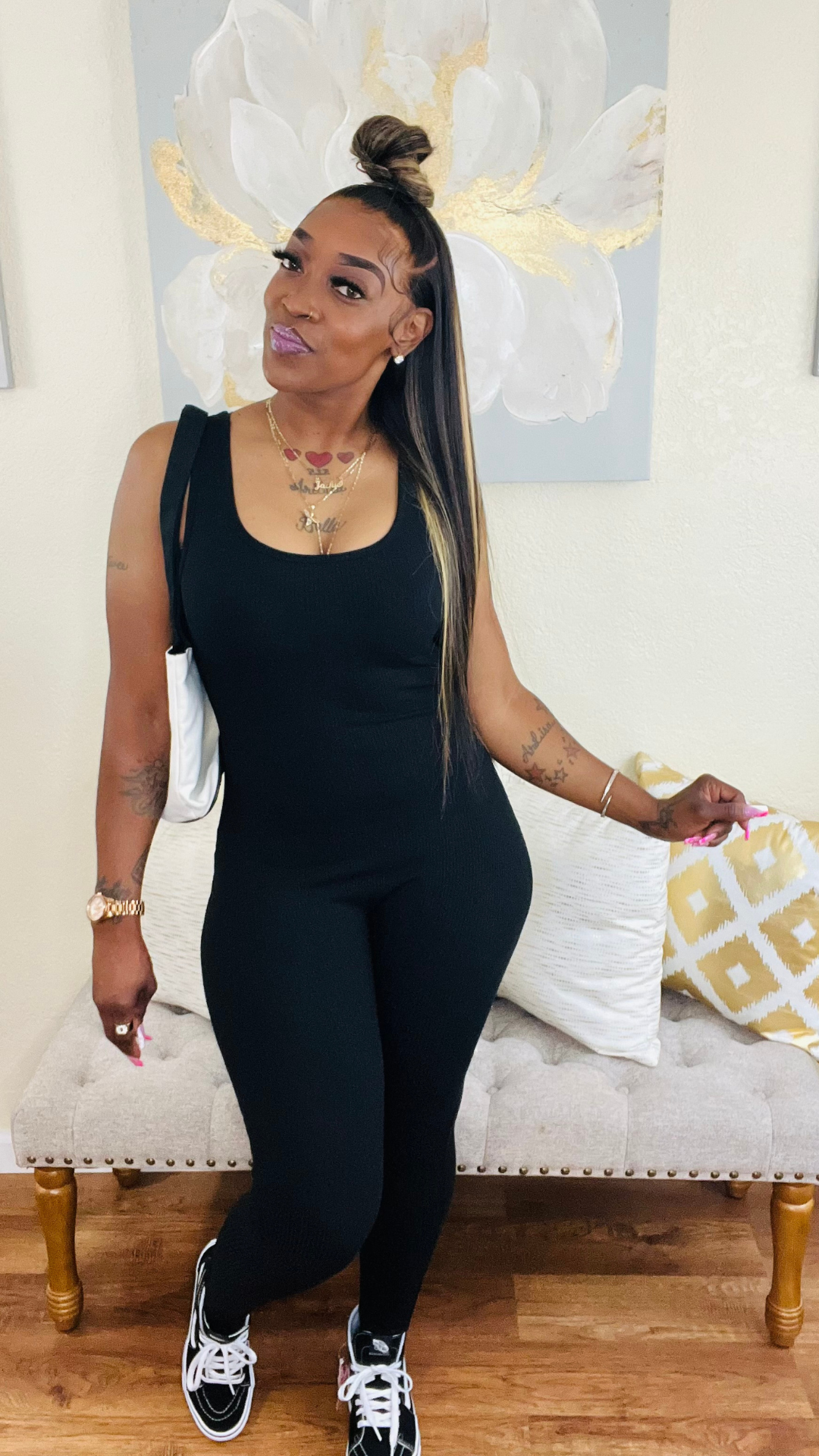 Back to the Streets Ribbed Jumpsuit (Black)