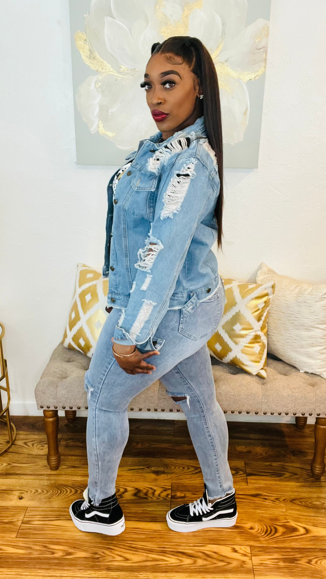 Distressed Denim Jacket