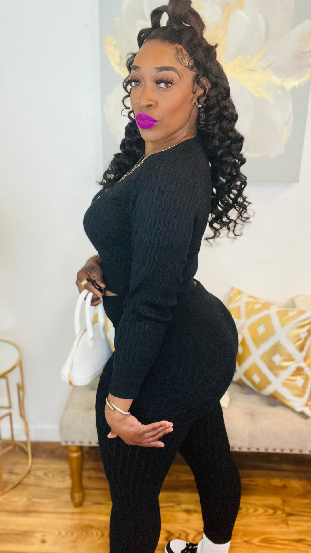 Trina Knit Set (Black)