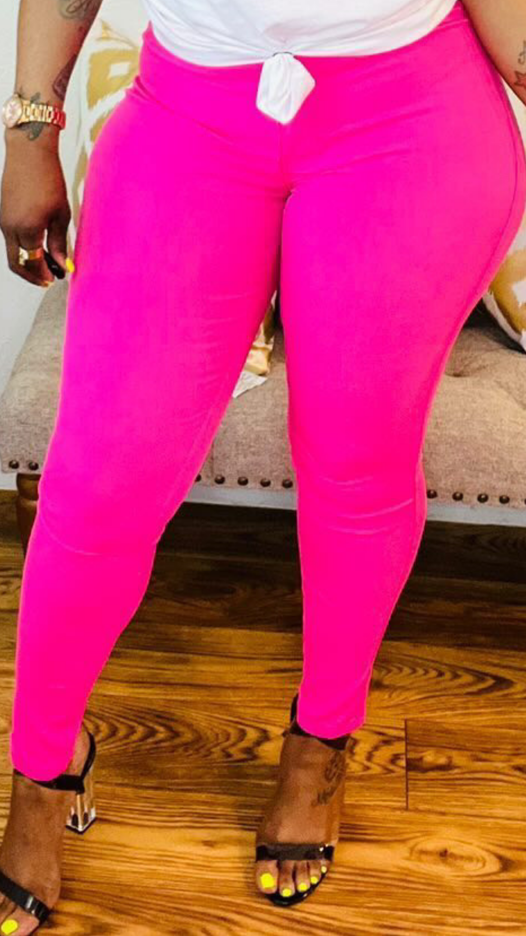 Don't Forget About Me Jeans (Neon Pink)