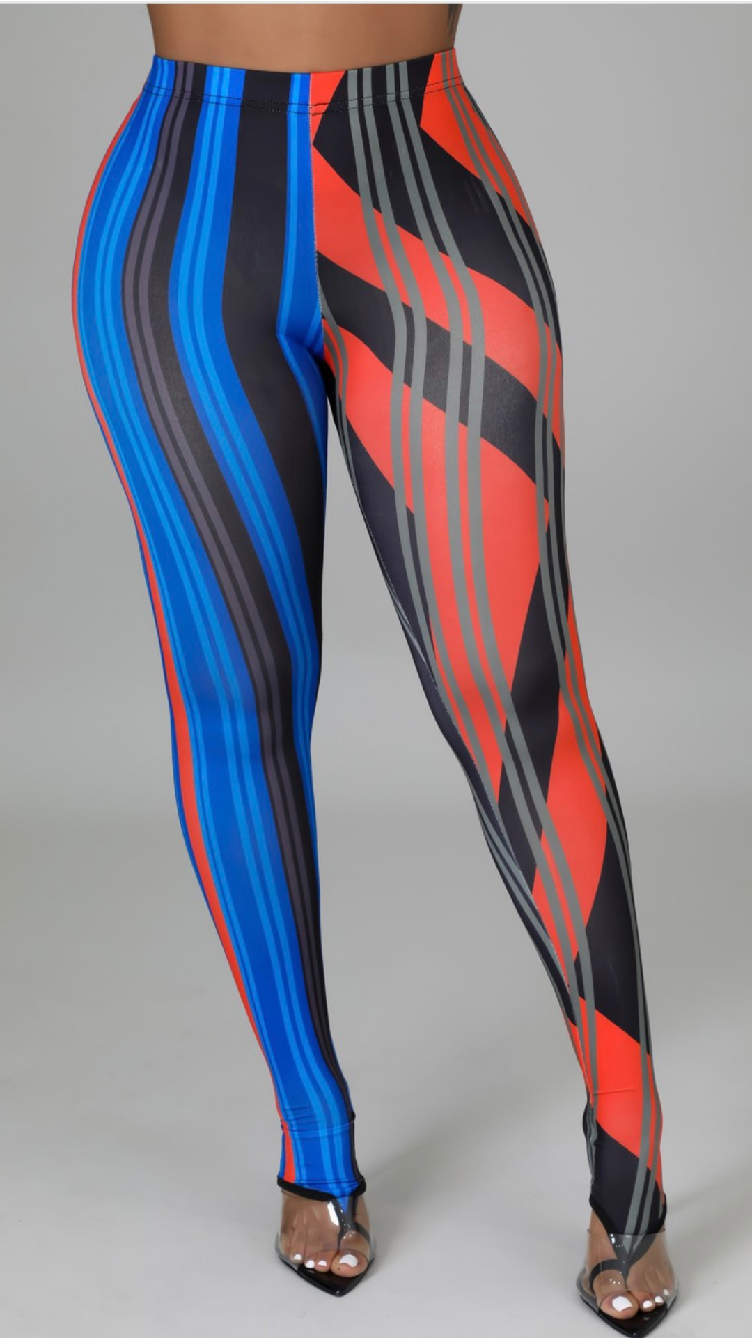 Split Decisions Leggings (Blue & Orange )