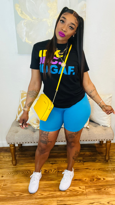 IDK IDC IDGAF Graphic Tee (Black)
