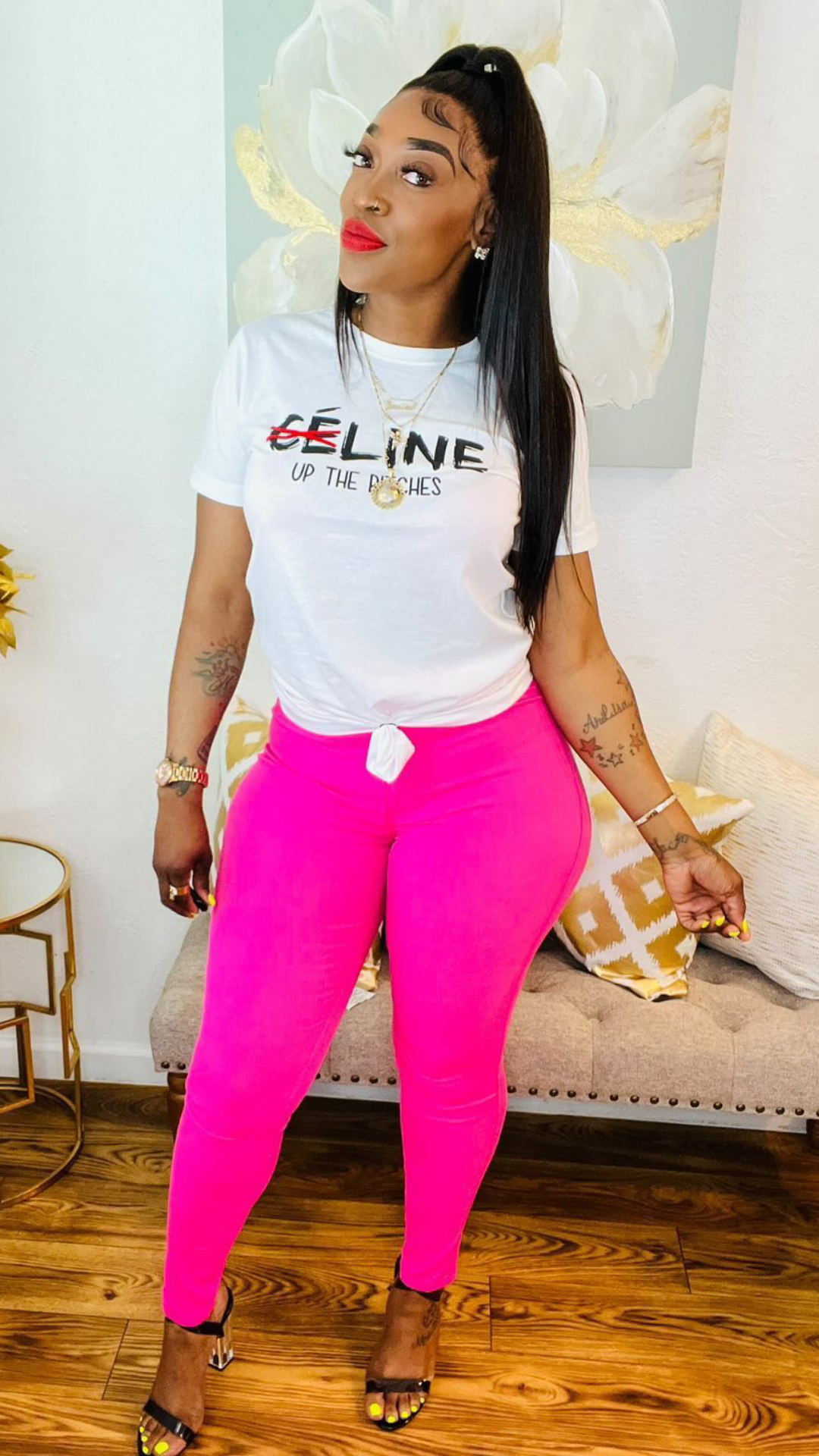 Don't Forget About Me Jeans (Neon Pink)