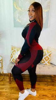 Nikki Active Set (Burgundy)